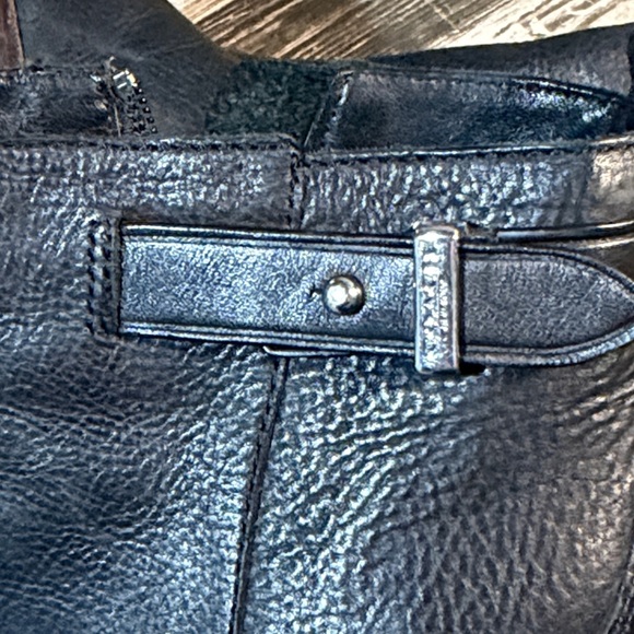 Coach Hewes Black Leather Ankle Boots - Picture 2 of 13